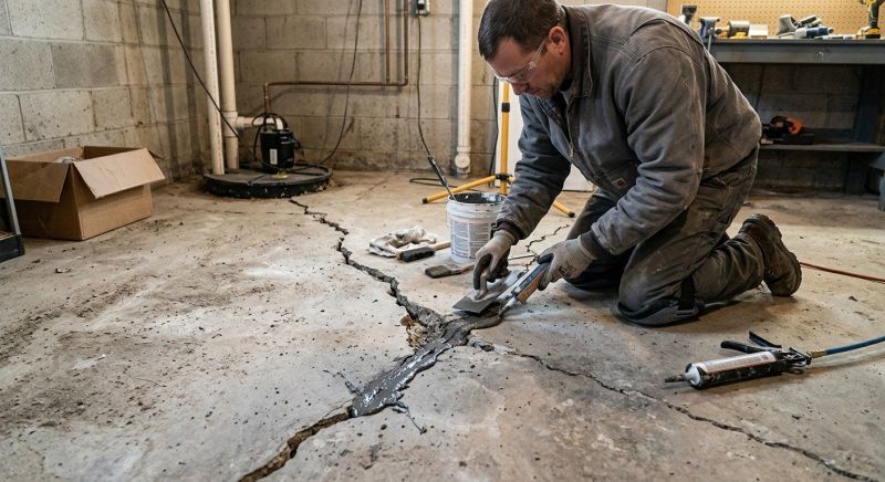 Cracked Basement Floor Repair in Cocoa, FL