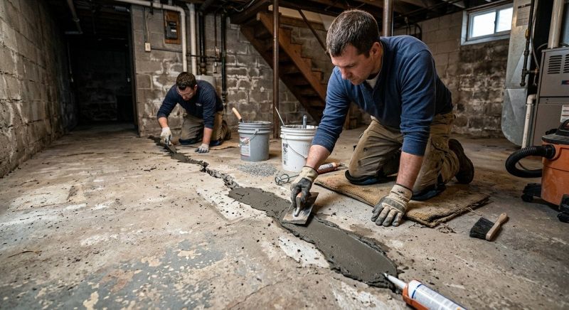 Cracked Basement Floor Repair in Cocoa, FL