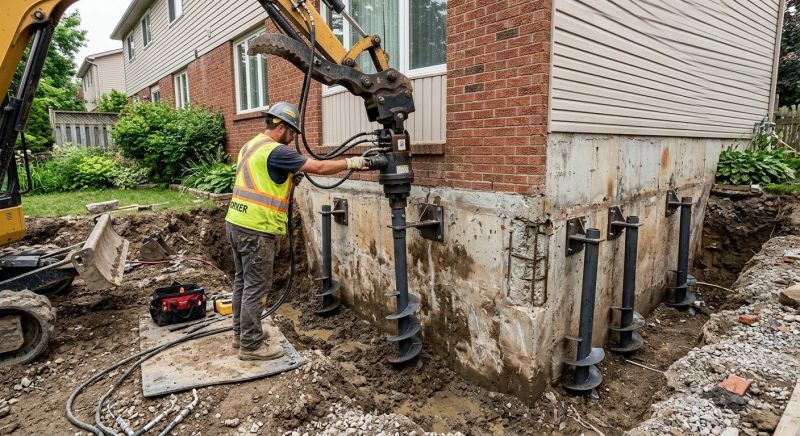 Helical Pile Installation in Cocoa, FL